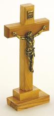 Olive Wood Crucifix on Base